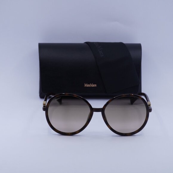 MaxMara EMME15 MM0065 52G Round Sunglasses - Havana/Brown - Picture 4 of 11